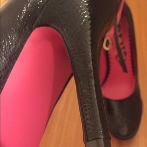 Black ankle strap heels